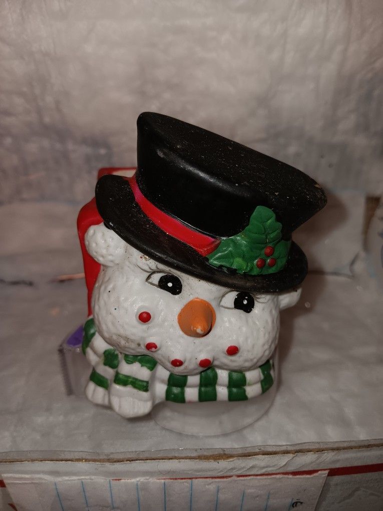 382 Snowman Candle Holder 