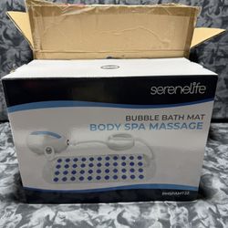 Serene Life PHSPAMT24HT Bubble Bath Mat Body Spa Massage Warm Air - NEW