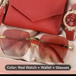 Wallet , Sunglasses And Watch mothers Day Gift