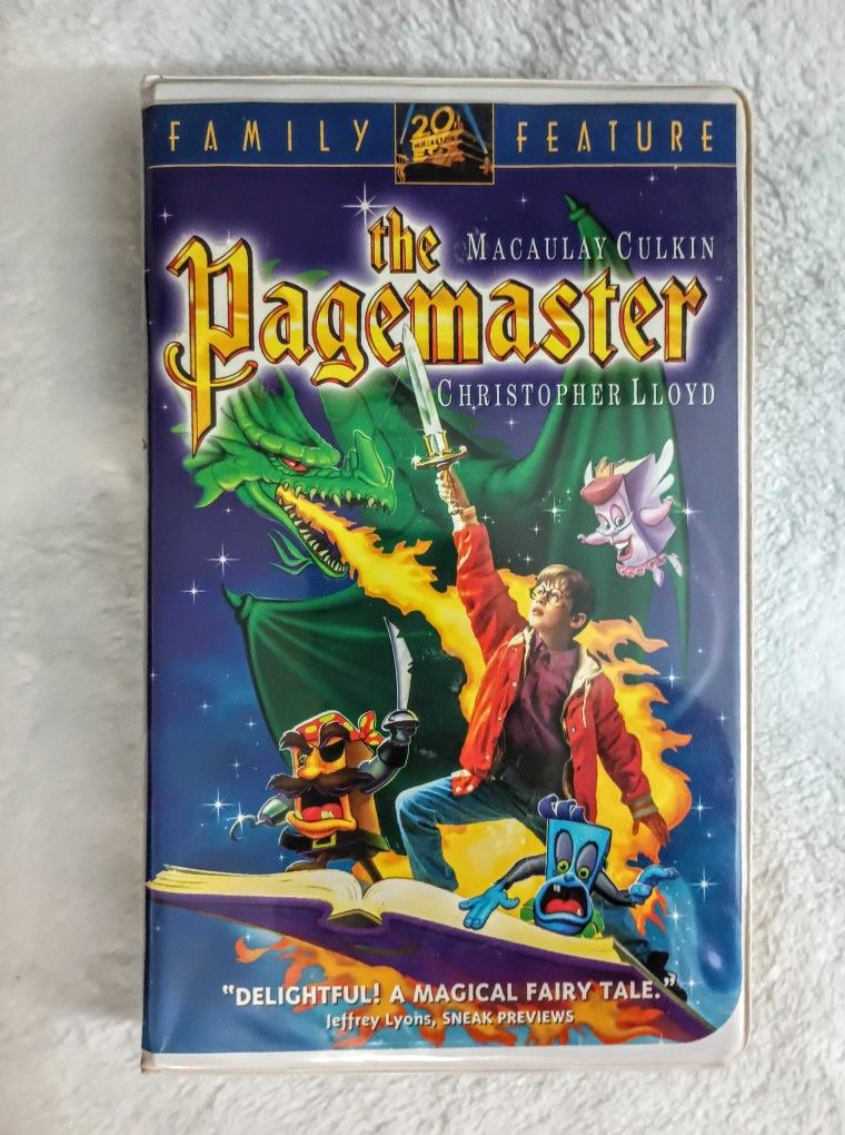 The Pagemaster | 1995 VHS Tape In Clamshell | 20th century Fox