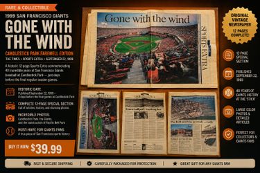 1999 San Francisco Giants Candlestick Park Farewell Newspaper 40 Year Special