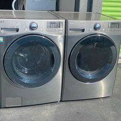 LG Front Load Washer And Stackable Gas Dryer Set 