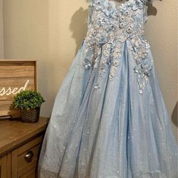 Girl Blue Party Dress 