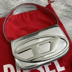 DIESEL 1DR Shoulder Bag - Silver
