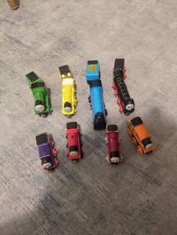 Collection of vintage Tomas the train magnetic trains