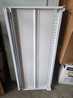 White Metal Pegboard Shelving Panel