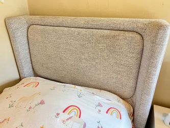 Upholstered Twin Grey Bed