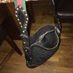 Large Authentic Gucci 1/2 Moon