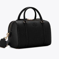 🎄Tory Burch Black Leather Satchel Gift Wrap $335  $335  $335🎄