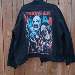 XXL Black Denim Levi's Horror Jacket 