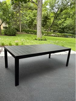 Black Aluminum Outdoor Dining Table