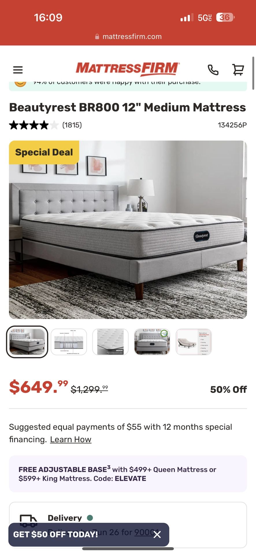 Beauty Rest California Kind Bed