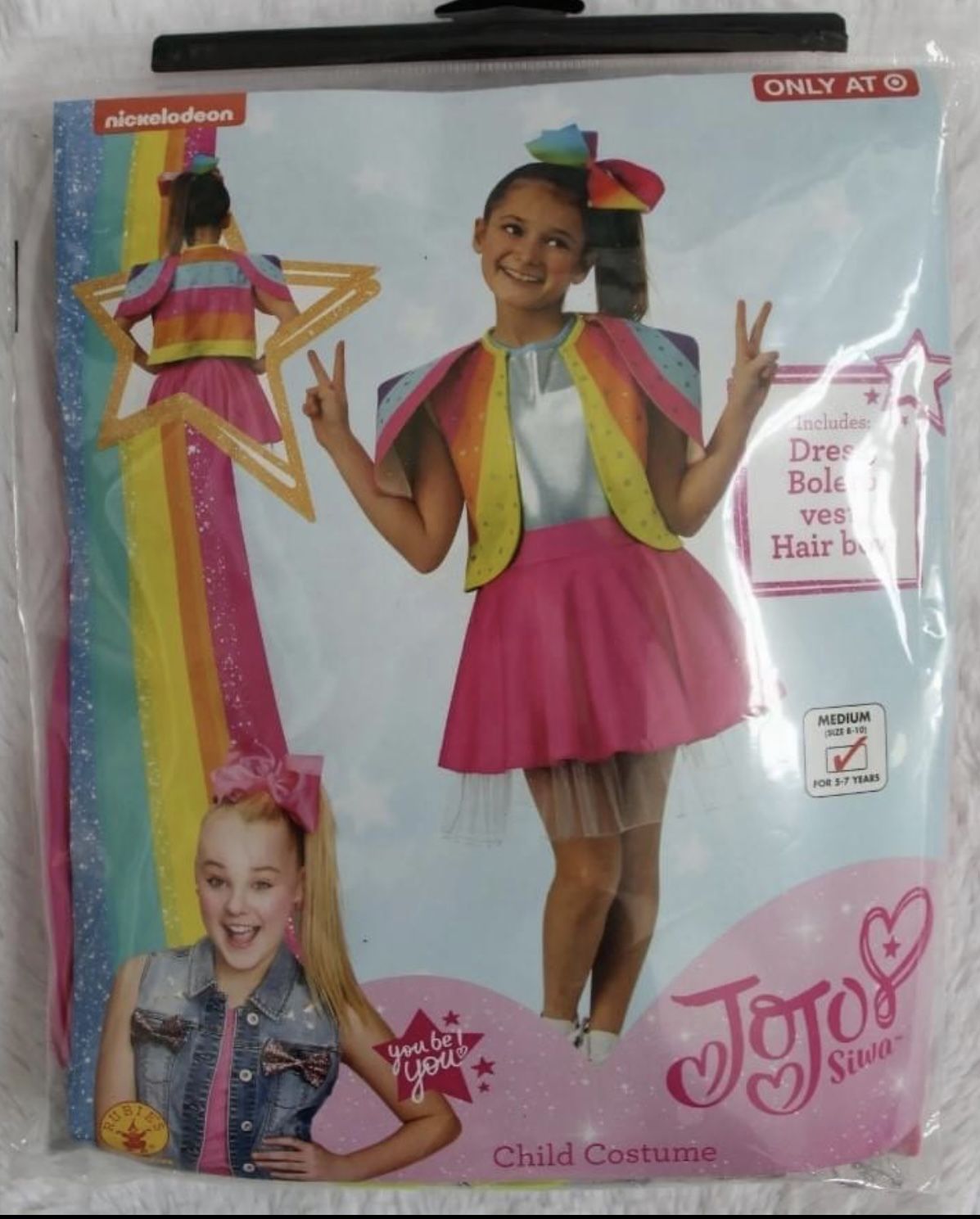 Nickelodeon Jojo Siwa Costume Medium 8/10 Dress, Bolero, Vest & Bow, NEW! Porch Pickup or Can Ship!