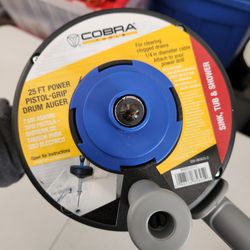 Pistol Grip Power Drum Drain Auger