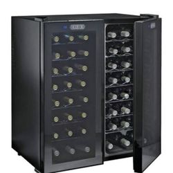 Double Door Duel Temp Wine Fridge -48