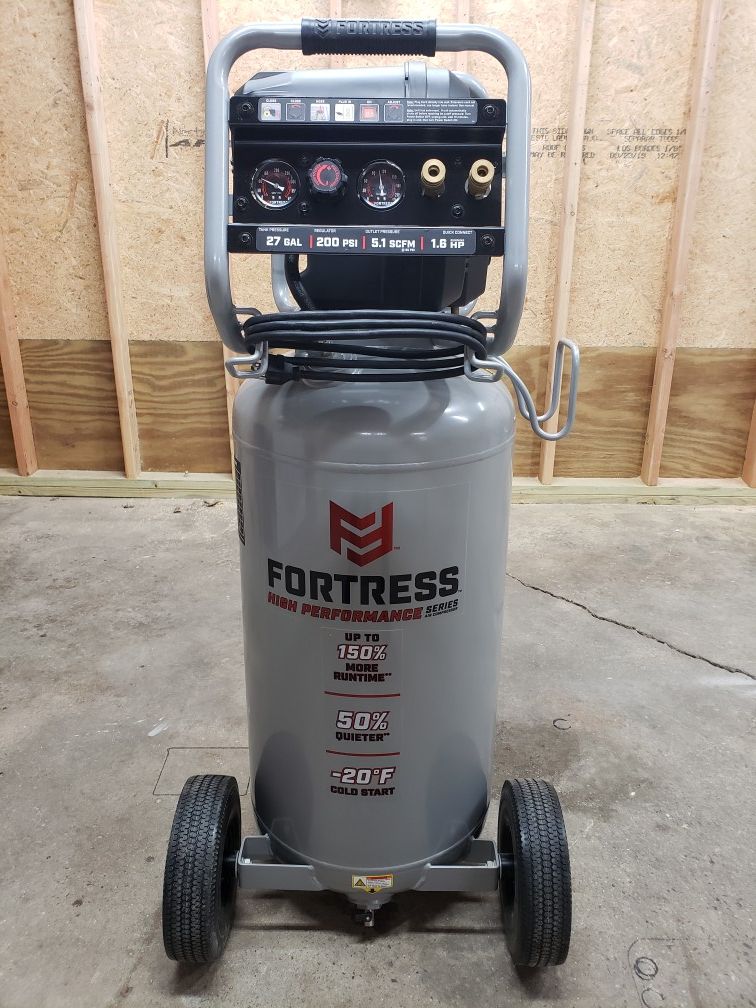FORTRESS 27 Gallon 200 PSI High Performance Vertical Shop/Auto Air Compressor