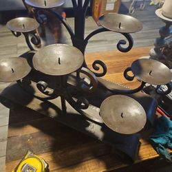 2 Piece Candlabra Metal Heavy