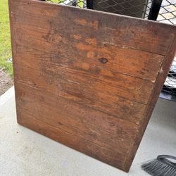 Antique Wood Table Top (needs Center Pedestal Leg)
