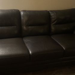 Leather Couch With USB Ports 