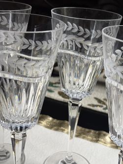 Mikasa Tall Etched Crystal Wine