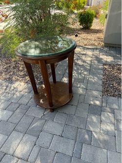 Glass Topped Table