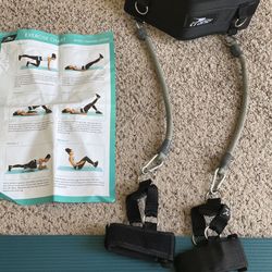 Booty Training System Exercise Bands, Never Used, Carrying Bag And Exercise Chart Included