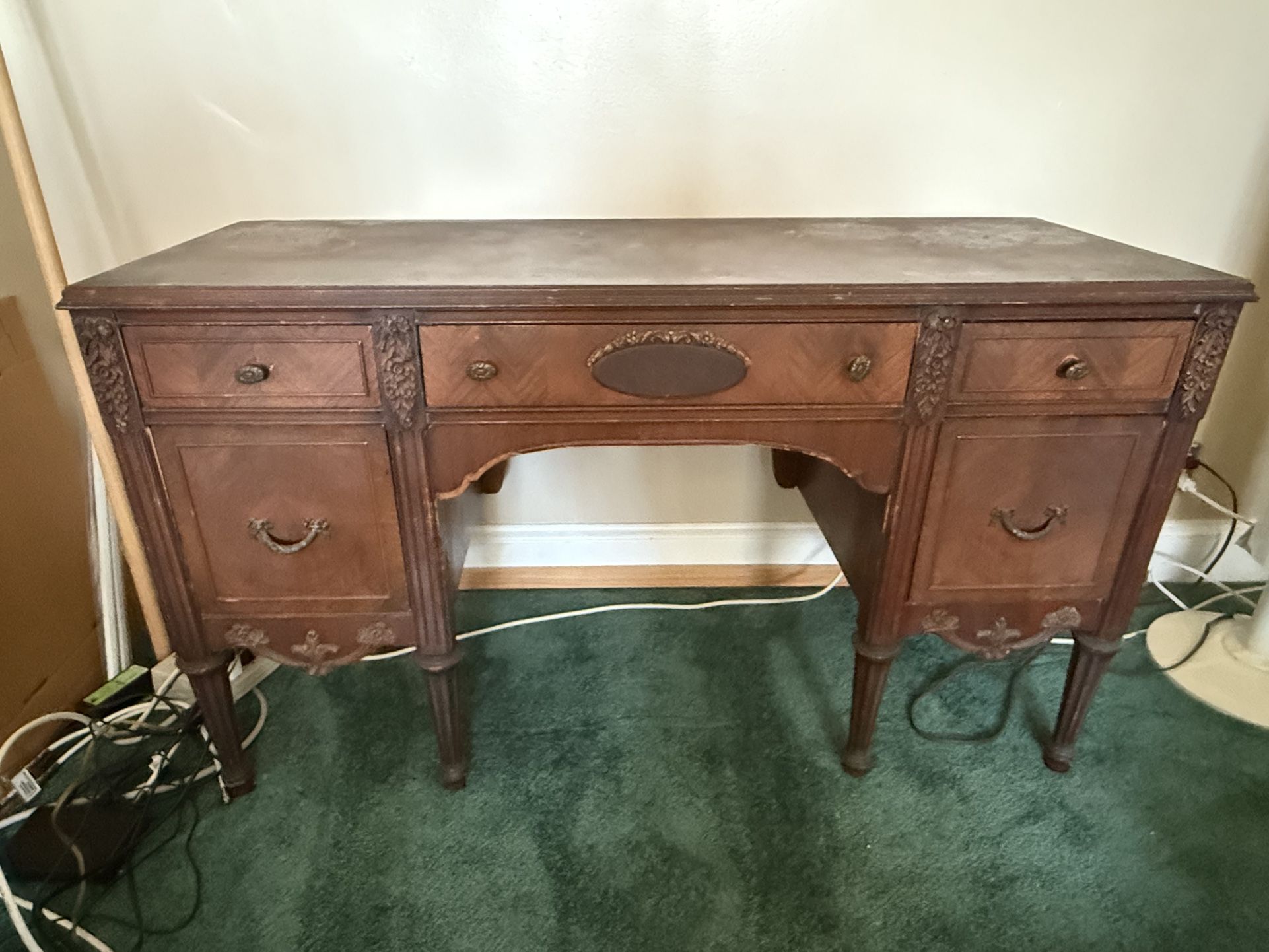 Antique Solid Wood Desk