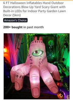 Halloween large inflatable hand