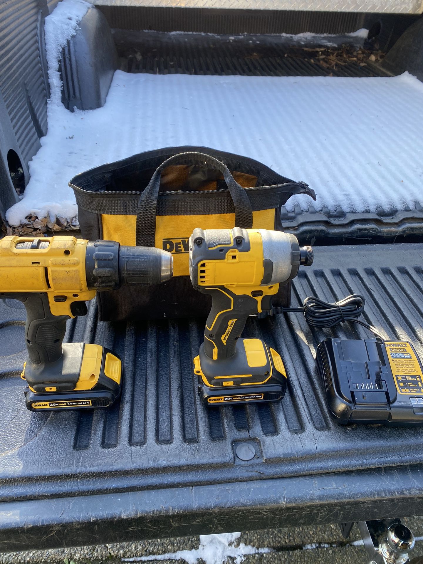 Dewalt Hammer Drill And Dewalt Impact Driver