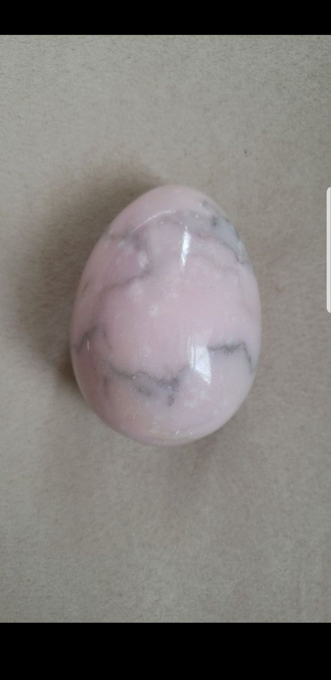 Vintage Alabaster Marble Egg