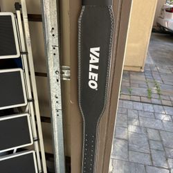 Valeo VRL4 4" Padded Leather Contoured Weightlifting Lifting Belt with Suede Lining