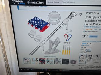 Flag pole 6 ft brand new all parts in box