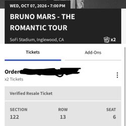 Bruno Mars Tickets 