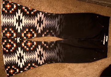 Super Flare, Aztec Print-Jeans