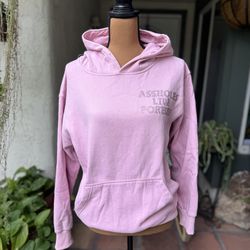 Alf Asshol*s Live Forever Pink Crystal Rhinestone Hoodie Sz Small