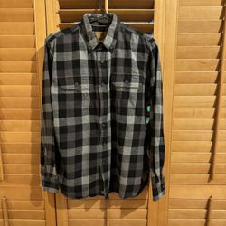 Mens Cotton Flannel Long Sleeve Shirt