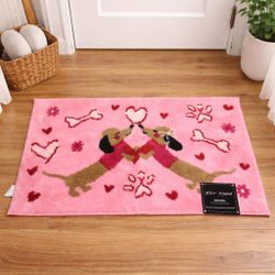 Betsey Johnson Dachshund Doxie Dog Valentines Bath Rug
