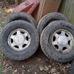 Aluminum Rims And Tires In Good Shape