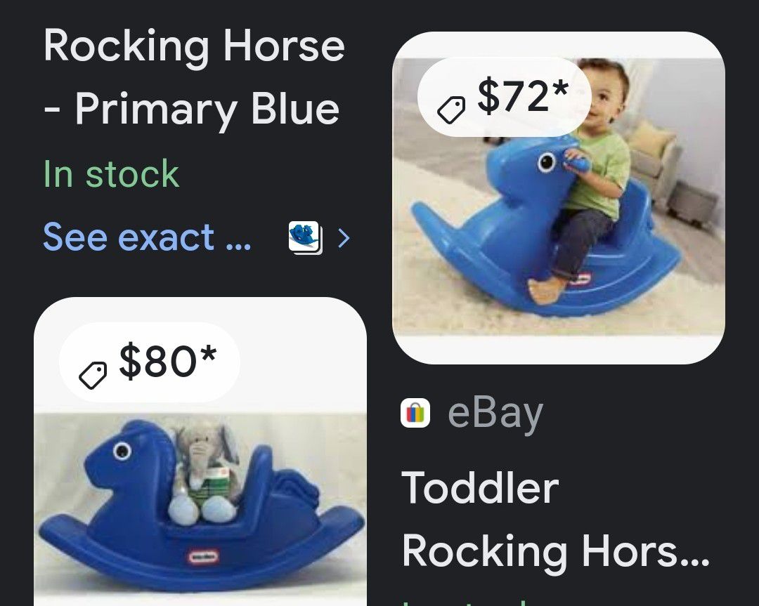 Blue Toddler Rocking Horse