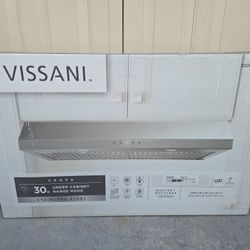 VISSANI CENZA 30" Stainless Steel Under Cabinet Range Hood Brand New (Price Is Firm)