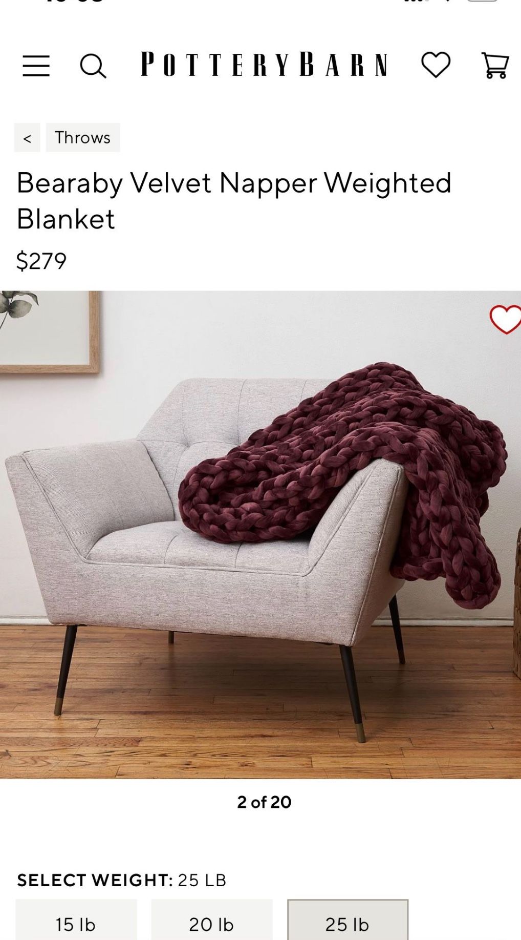 $200 Bearaby Velvet Napper Weighted Blanket perfect for anxiety! 