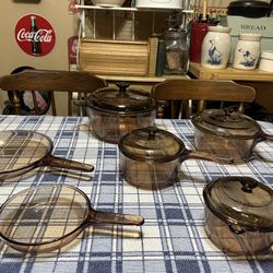 Corning Ware Visions Amber Cookware Set