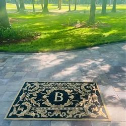 Brand New - Monogrammed Letter “B” Outdoor / Indoor Rug / Mat / Porch / Deck / Old World