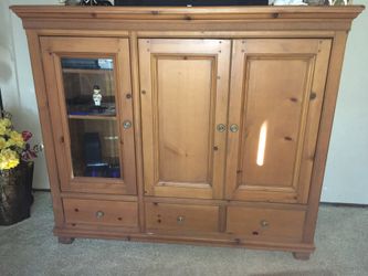 entertainment center real wood