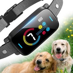 Upgrade Ultrasonic Bark Collar for Large Medium Small for Dogs Smart Automatic Bark Collar Rechargeable Anti Barking Training Collar with Waterproof V
