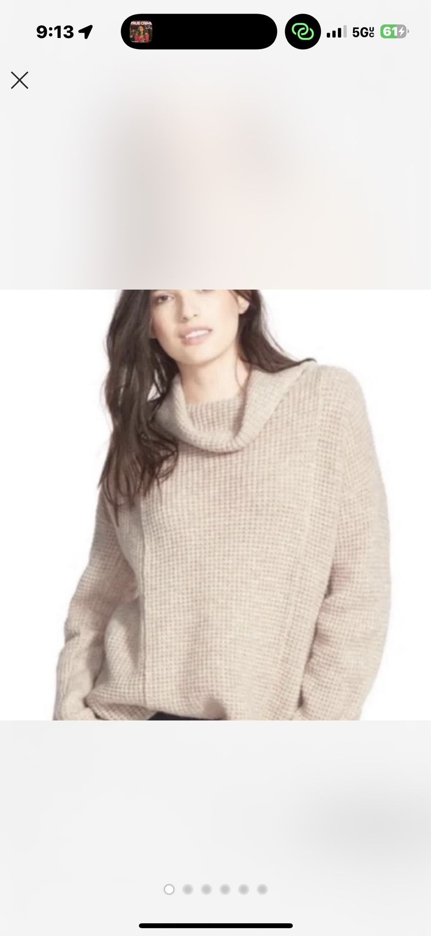Free People Crème Sidewinder Cowl Neck Wool Oversized Sweater Boho Excellent Condition Size Small If you have any questions about shipping or sizin