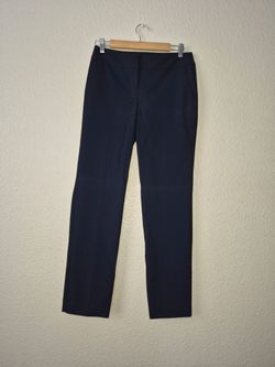 NWOT Ann Taylor Womens Navy Straight Dress Pants Size: 0