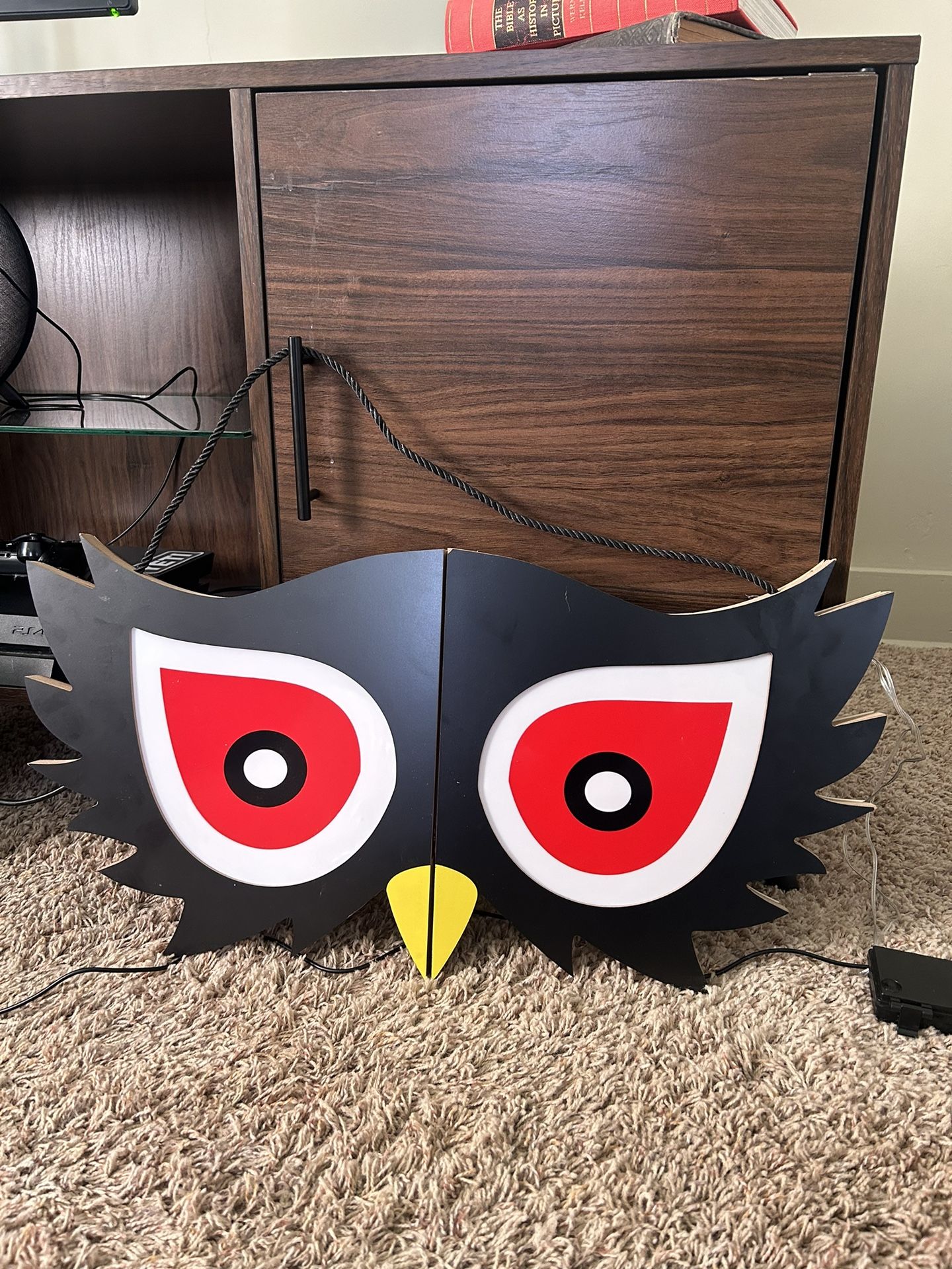 Light up Owl wall Sign Decor