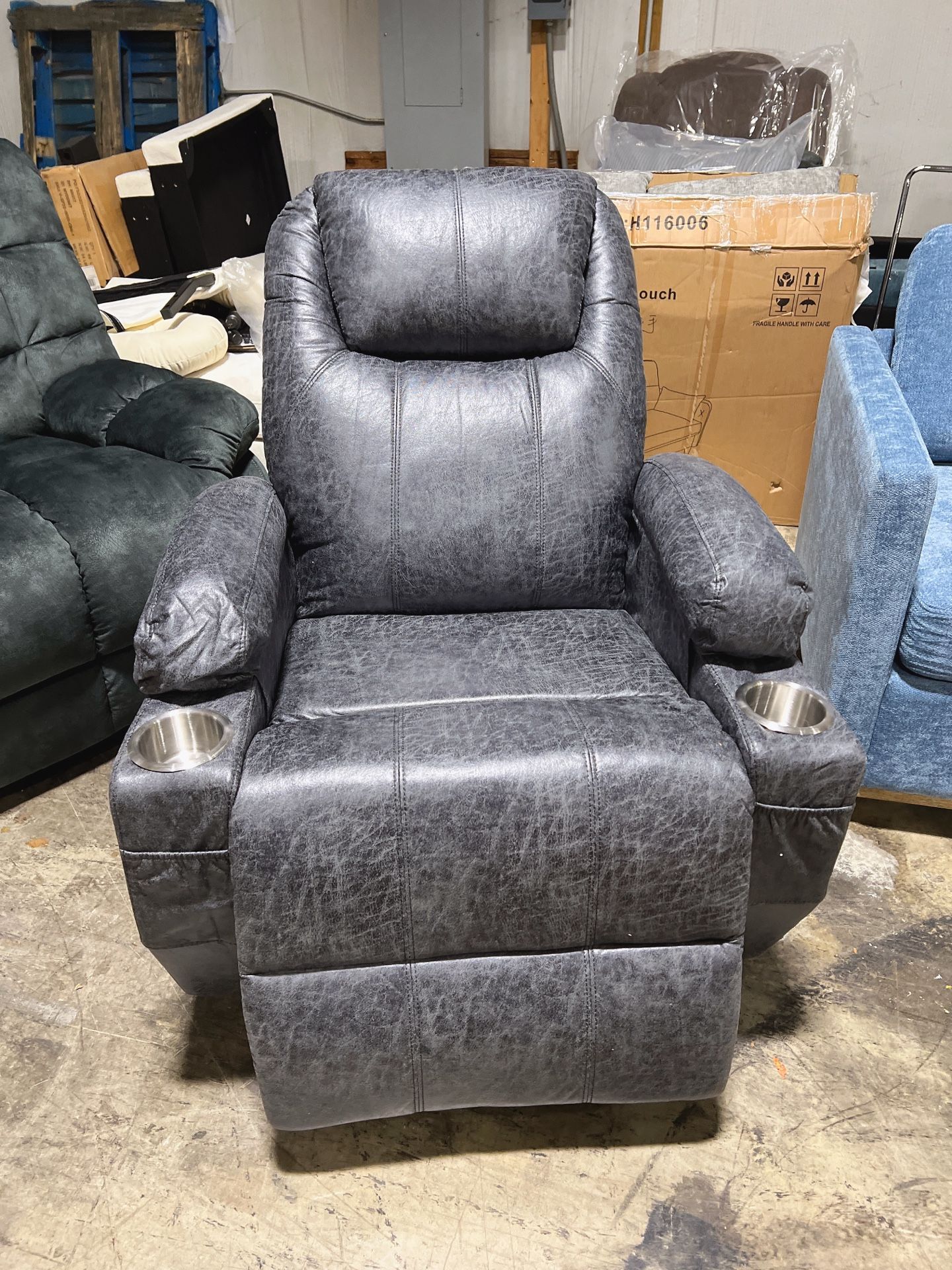 π₯π₯..Power Lift Recliner Chair Electric Lift Recliner for Elderly Power Lift Recliner Chair with Cup Holders Side Pockets for Living Room (Leathaire,