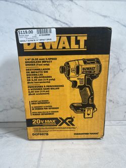 Dewalt Impact Driver Dcf887b (A1G008584)